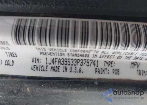 2003 Jeep Wrangler X из США, поврежденный, VIN 1J4FA39S33P375741